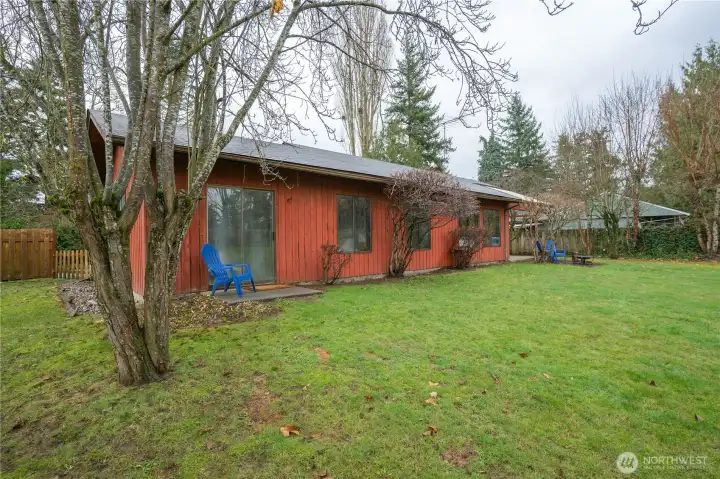 From the corner of the primary bedroom back patio.