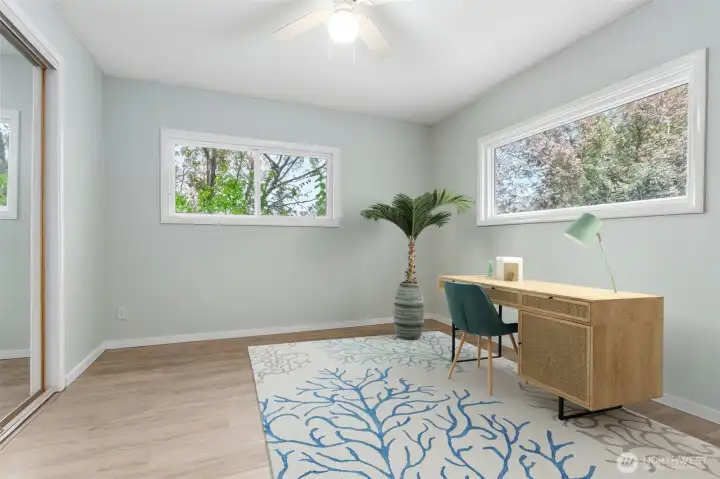 Virtually Staged office/bedroom area