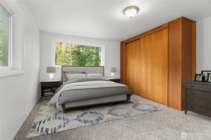 Virtually Staged bedroom