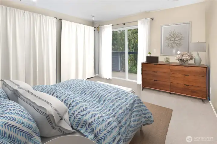 Primary Bedroom with Slider to Terrace