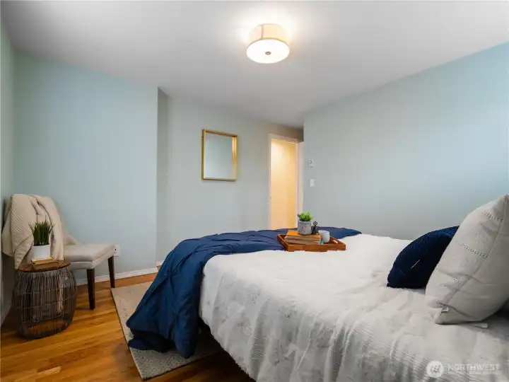 The soft paint colors in this home gives it a tranquil feel.