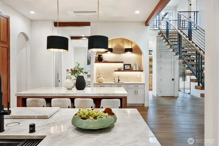 Coffee bar/bar area in kitchen