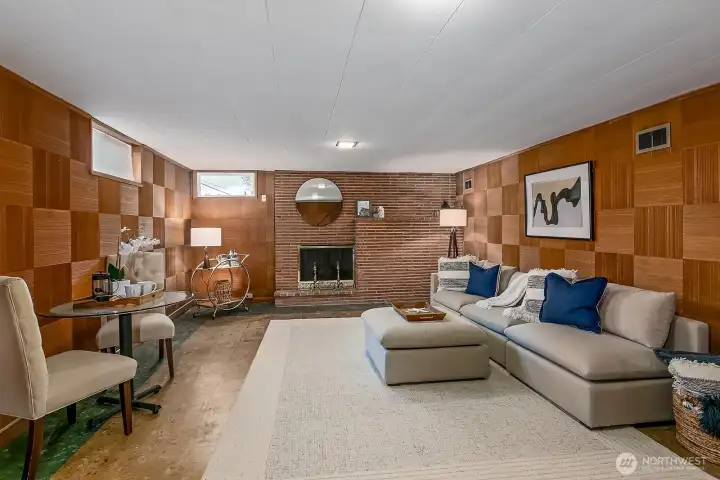 The lower level has an extra large family room offering lots of options