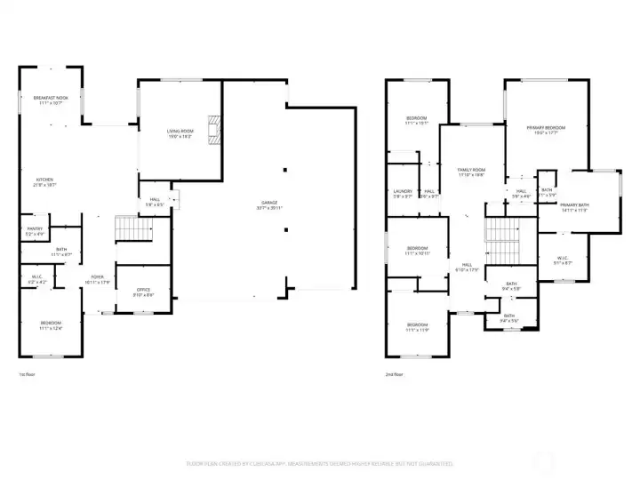 Floor plans for this home with room dimensions.