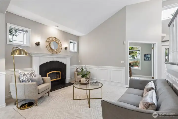 Throughout the home, you'll find thoughtful updates including fresh paint throughout, brand-new carpet with upgraded padding, updated light fixtures and beautifully refreshed fireplaces with new tile surrounds - offering a move-in ready experience with modern touches throughout.