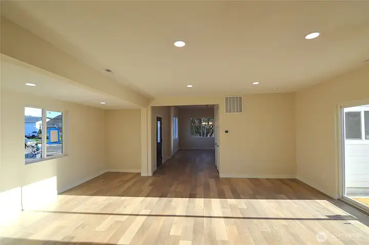 View from hallway to main entrance and dinning room