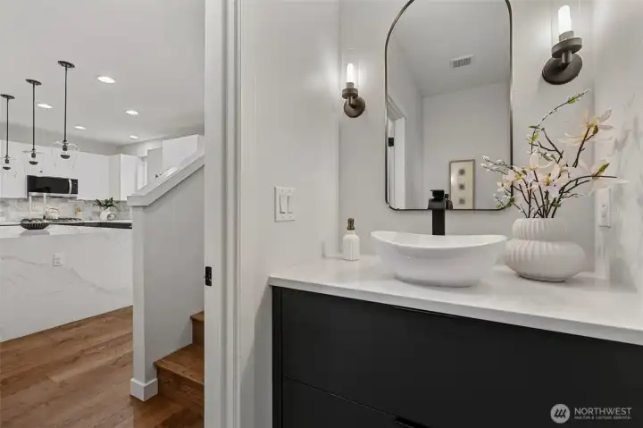 Powder room on the main level