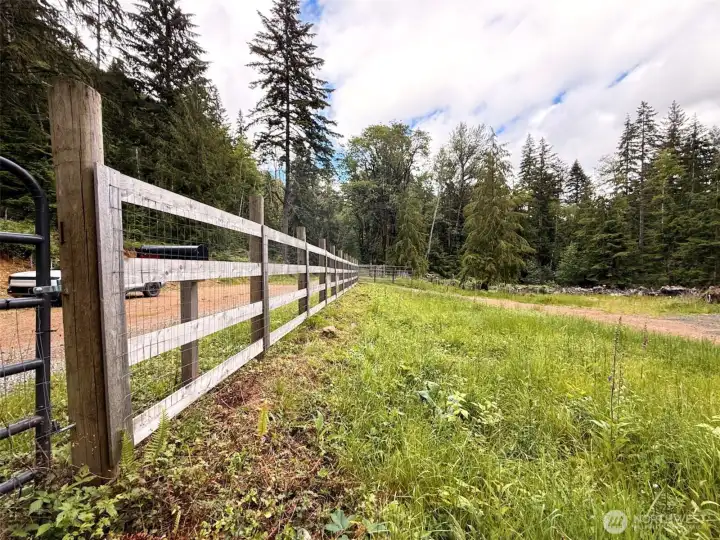 Mostly fenced property Mostly fenced property