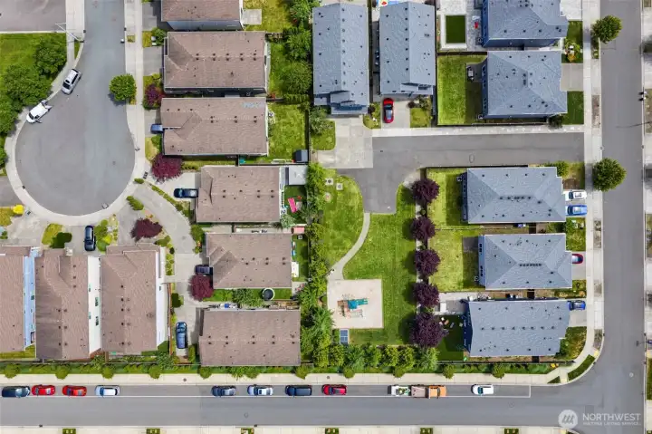 Notice the long driveway serving 2 homes for privacy