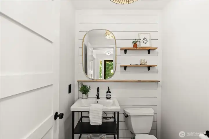 Refreshed powder room Refreshed powder room