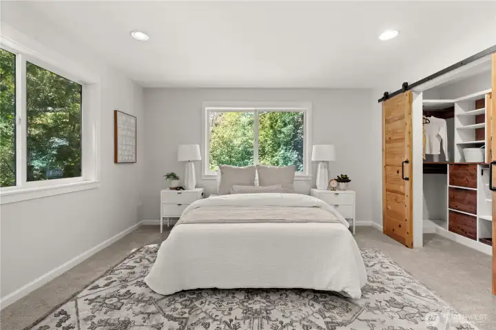 Walk-in closet with custom cabinetry Walk-in closet with custom cabinetry