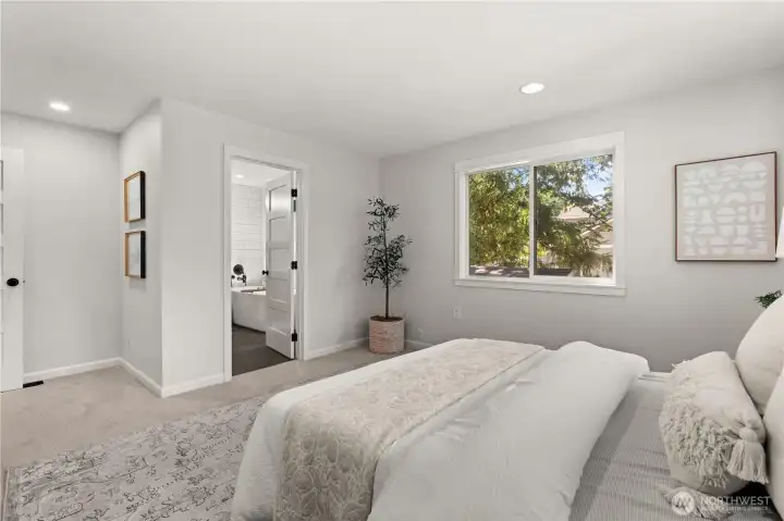 Large primary bedroom to 5-piece ensuite Large primary bedroom to 5-piece ensuite