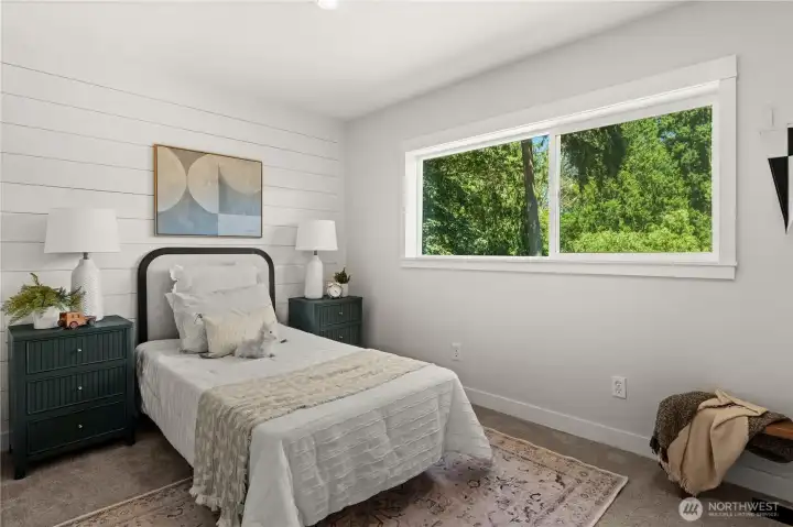 Third bedroom private with walk-in closet with built-ins Third bedroom private with walk-in closet with built-ins