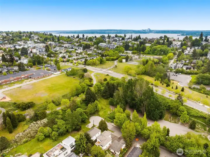 From the Duplex overlooking the Mountain to Sound Trail, Thurgood Marshall Elementary, Lake Washington, and the Eastside. From the Duplex overlooking the Mountain to Sound Trail, Thurgood Marshall Elementary, Lake Washington, and the Eastside.