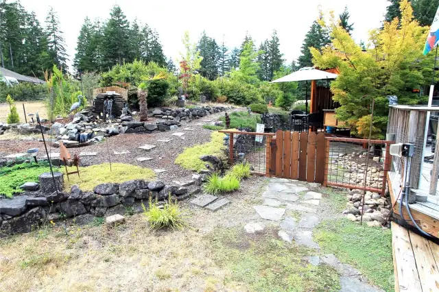 View of the backyard from the southwest corner of the deck.