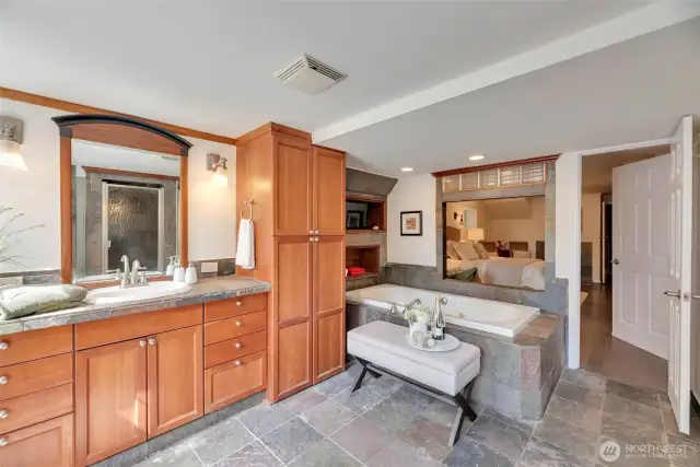 Lower level bath