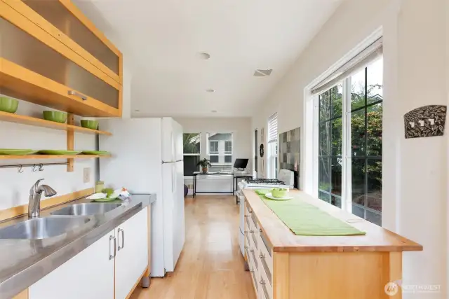 Detached studio ADU above garage