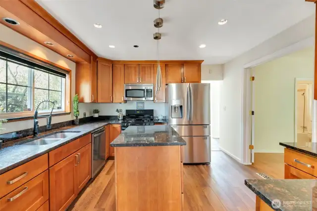 Updated kitchen with stainless appliances
