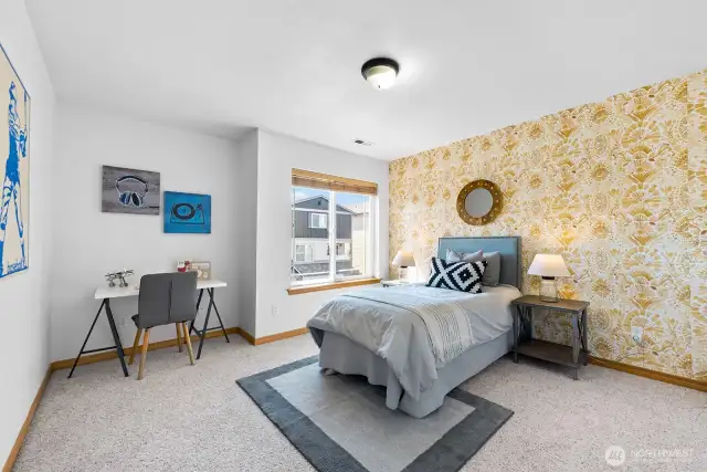 Both extra bedrooms on this level are big enough for King beds, desk, or dresser.