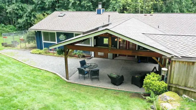 Outside view of the covered patio