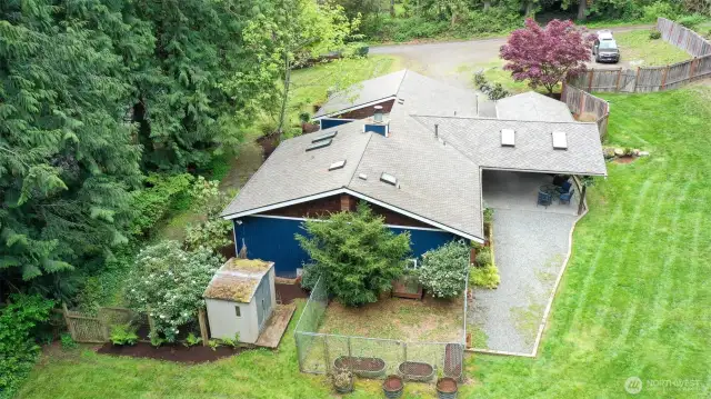 Another aerial view of the house