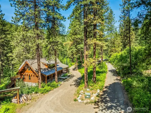 Convenient pull-through driveway