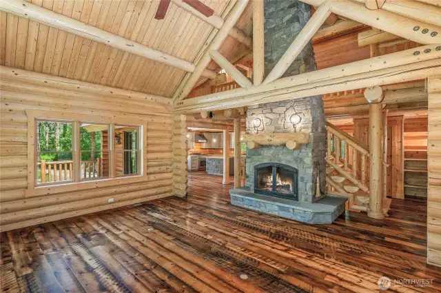 Rustic barnwood floors