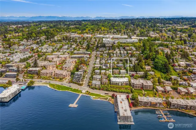 Steps from the Newly Renovated David Brink Waterfront Park and a short stroll to The Center of Downtown Kirkland