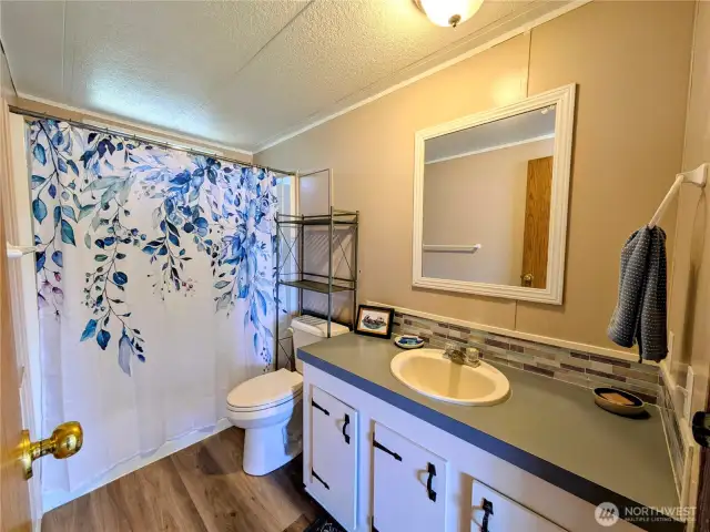 Spacious second bathroom.