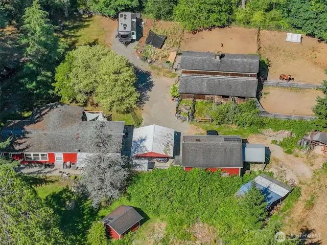 Top View of Main House Structures-Buildings