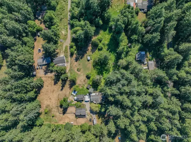 Top View of Main House and Property