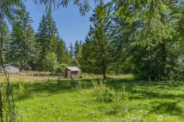 Looking out onto your property.