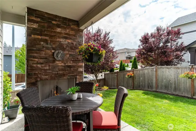 Covered Deck & Fireplace