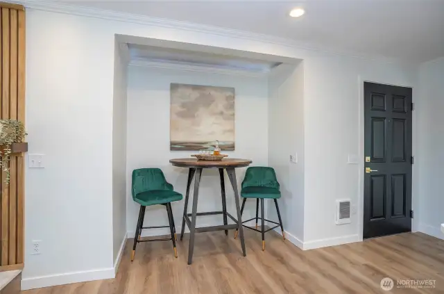 Intimate eating area for those cozy, romantic evenings.