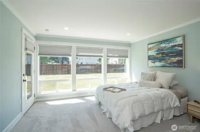 Sweet Dreams are what you will experience in this Spacious Primary Suite with extra large windows and a door which leads to a beautiful studio.