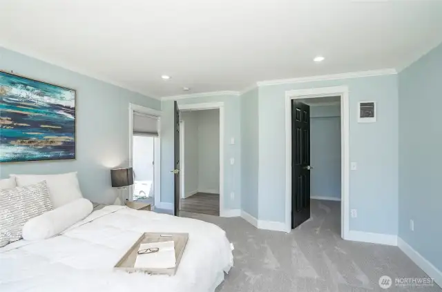 Brand new carpet adorns this amazing space.