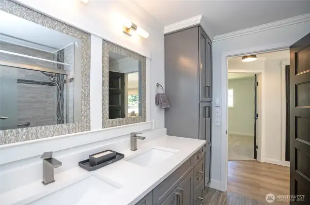Another view of the Guest Bath also including new fixtures