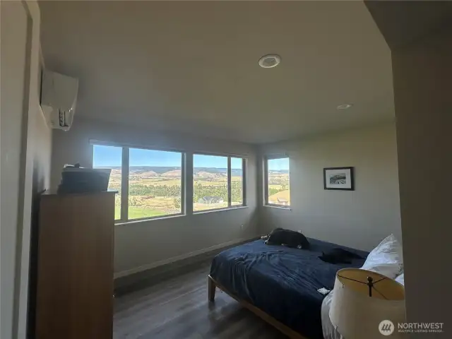 Primary bedroom has the same view