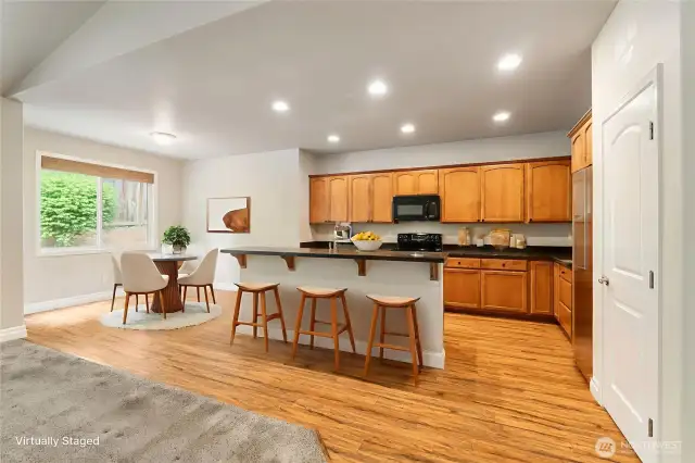Kitchen and Dining Area, Virtually Staged