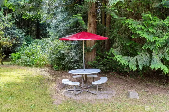 vintage table from Bainbridge's drive in