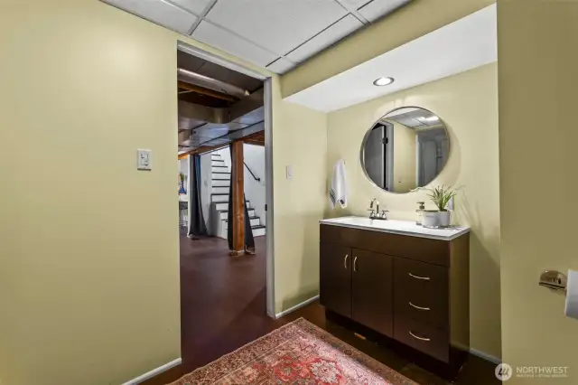 Renovated second 3/4 bathroom now features an added shower for convenience.