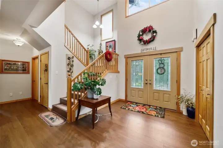 Another view of the entry with double doors.