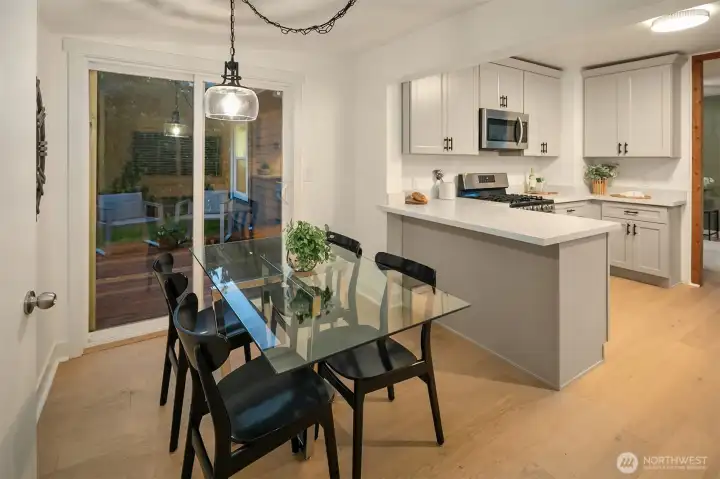 Dining/Kitchen view from the mudroom