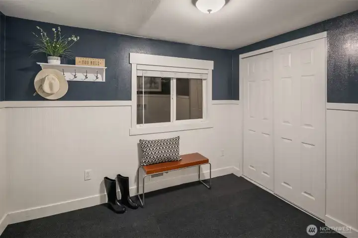 Mudroom view from the kitchen.