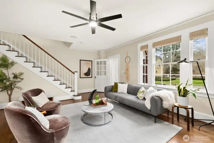 Beautiful windows and staicase