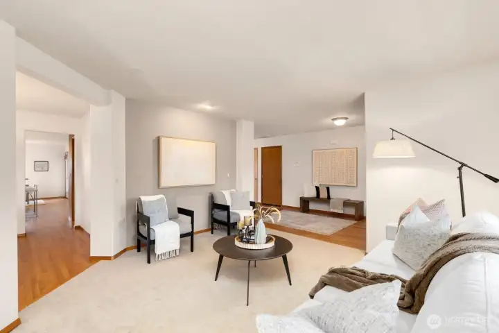 Formal front room offers a more quiet retreat.