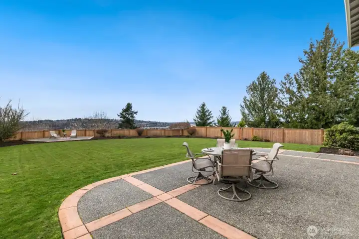 This expansive and level yard offers so much room!