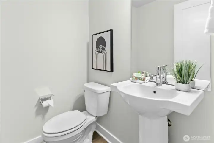 Powder room on main living area.