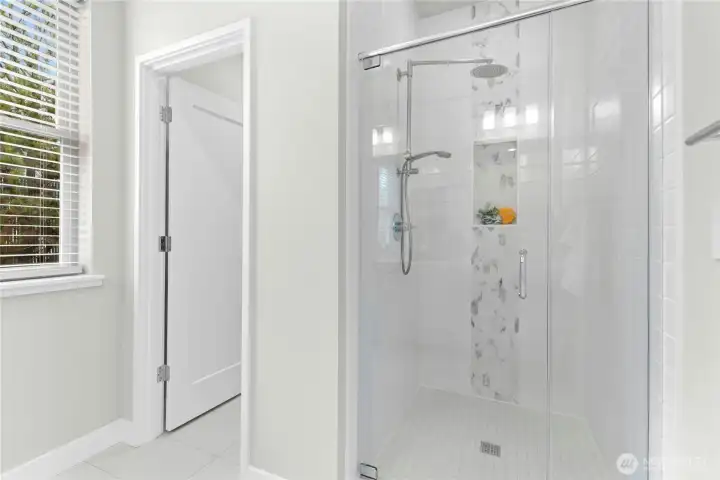 Oversized shower and water closet