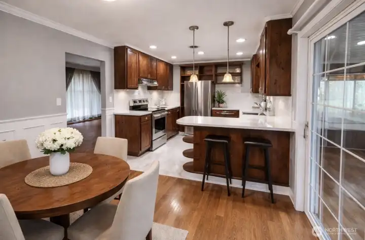 What this kitchen could look like with a little work. (Virtual)